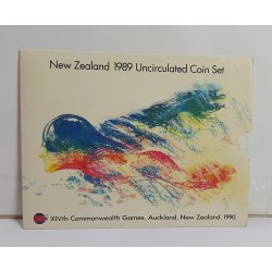 NEW ZELAND UNCIRCULATED COIN SET 1989 XIV COMMONWEALTH GAMES 